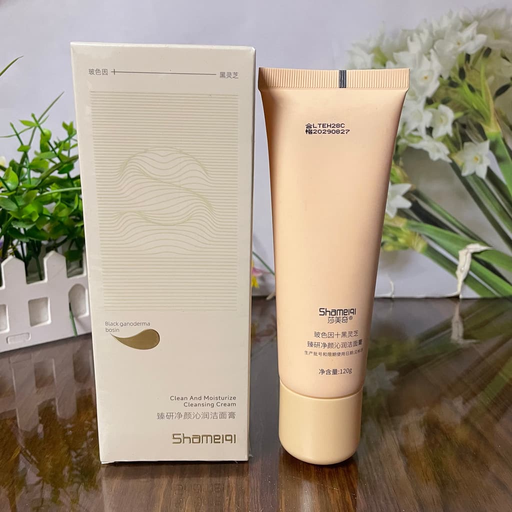 Sameki Bosein + Black Ganoderma Lucidum Zhenyan Creme de Limpeza de Limpeza 120g Limpeza Profunda Limpador Facial Transp