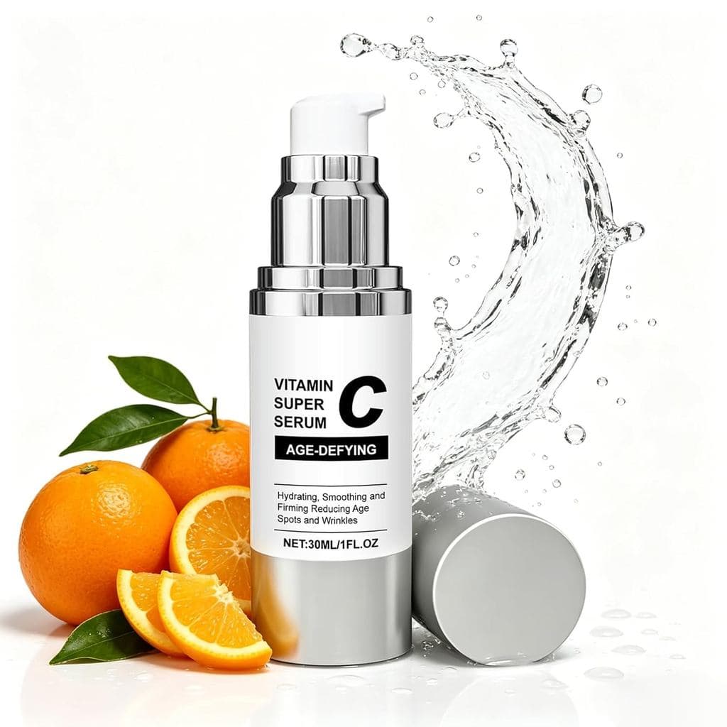 Sérum Super Vitamina C para Mulheres - Sérum Facial Anti-Envelhecimento com Ácido Hialurônico e Vitamina C - Fórmula Nat
