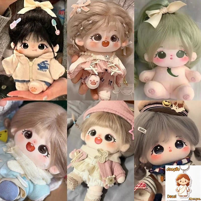 20cm Idol Doll Plush Sakura Monster Cotton Star Dolls Kawaii Bonecas Recheadas Roupas De 20cm Baby Plushies Toys Coleção
