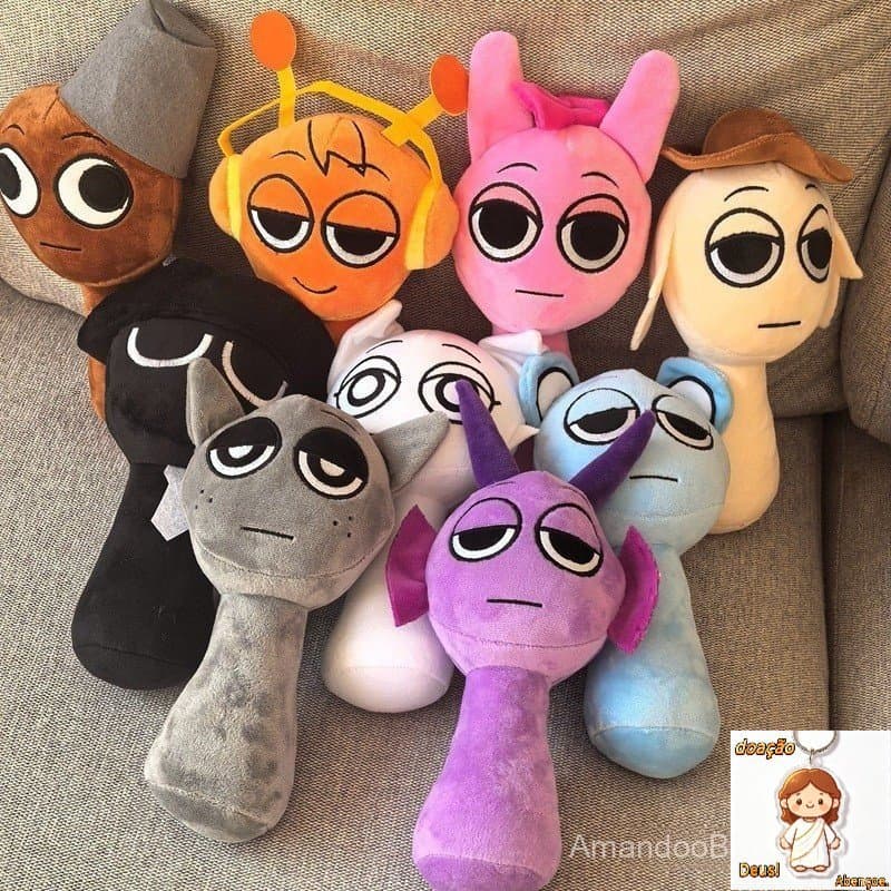 (50 Estilos) Sprunki Plush Incredibox Novo Jogo Periférico Brinquedos de Pelúcia Tambor de Ritmo Dançante Presentes para
