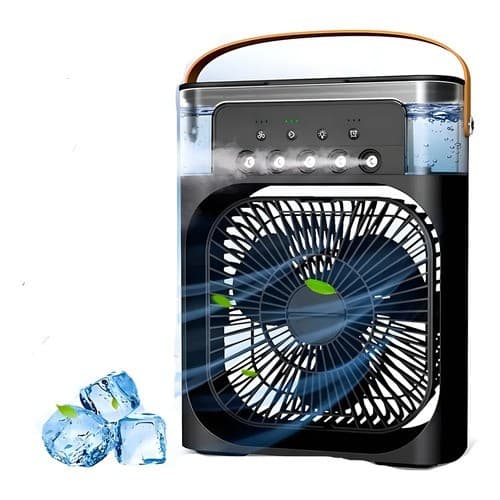 Mini Ar Condicionado Ventilador Climatizador Portátil Preto 127/220v