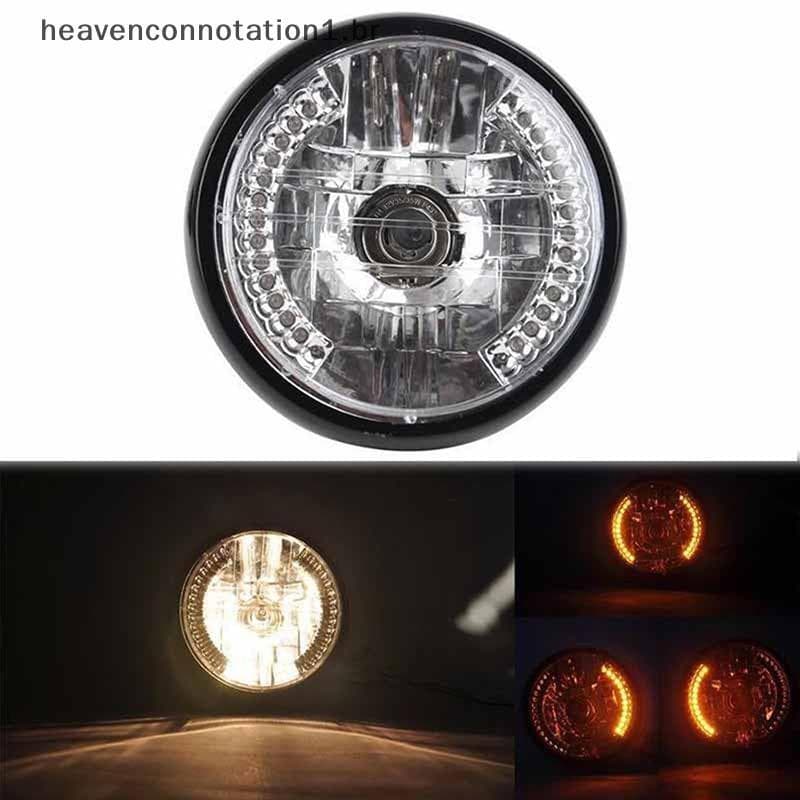 heav Farol Universal De Motocicleta De 6.5 Polegadas LED Luz De Sinalização Para BR