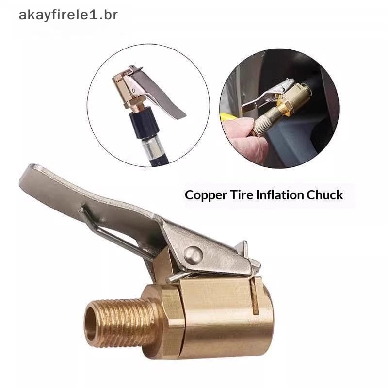 akayfirele1 Bico De Loing De Latão , Adaptador De Ar Chu , Clipe De Inflador De Pneus , Vedação Segura Para Oficina De G