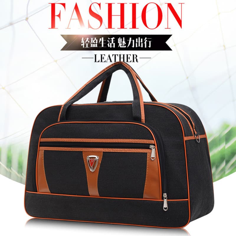 Bolsa de viagem de grande capacidade, bolsa de viagem de negócios masculina de curta distância, bolsa de lona portátil,