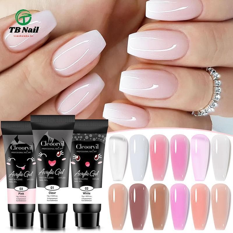TB-Nail 15ML Multicolor Poly Unha Polonês Gel Acrílico Extensão Cola Profissional Semi Permanente Resina Arte Cristal Pa