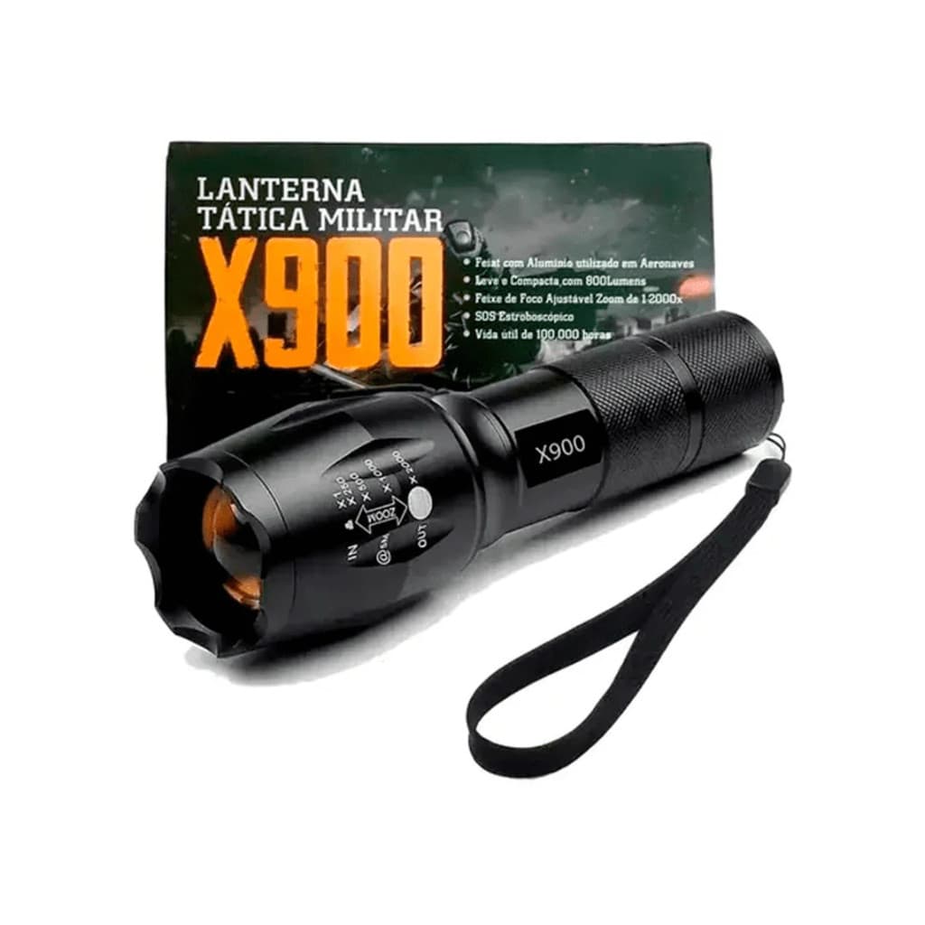 Lanterna X900 Original Com Bateria Qualidade Premium top