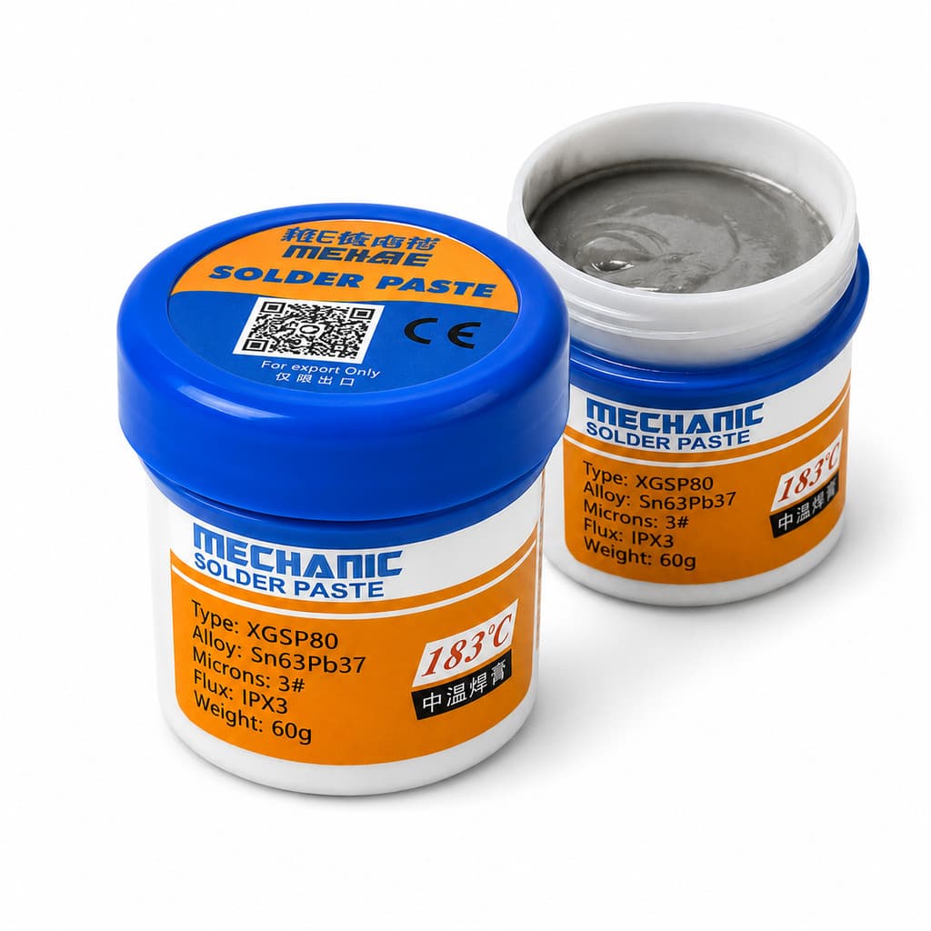 Solda em Pasta Estanho Mechanic 183°C 60g BGA XGSP80 Sn63Pb37 SMD Reballing Alta Qualidade