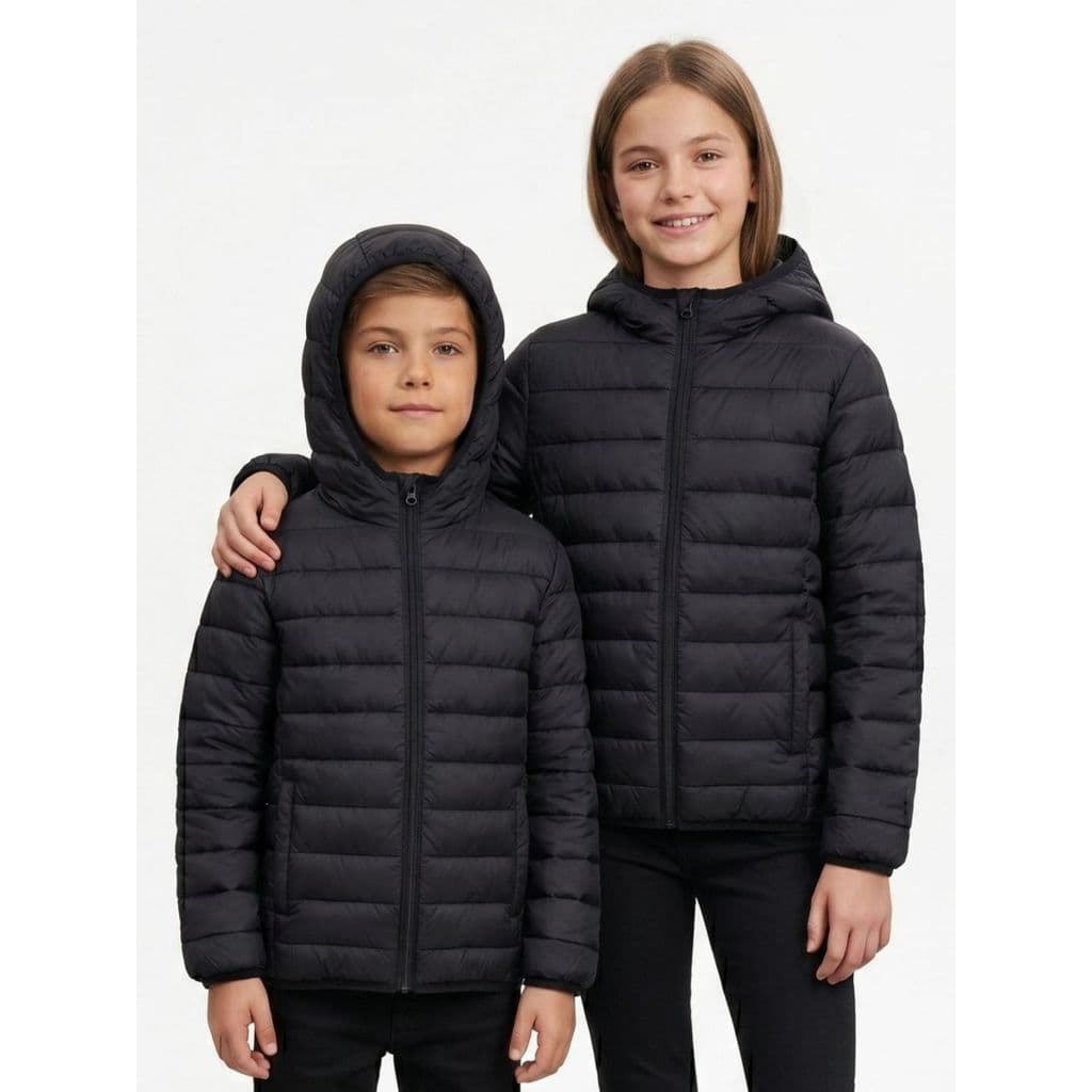 Jaqueta Puffer Infantil Unissex Forrada Pelinhos Bobojaco Impermeável Inverno