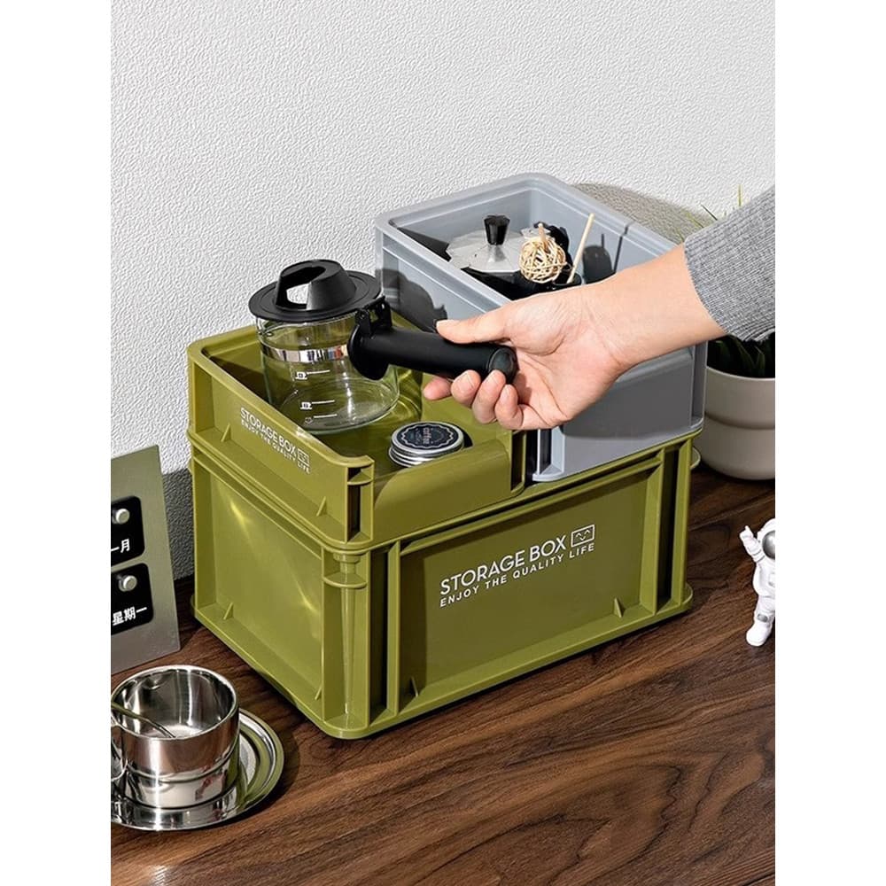 Estilo Industrial caixa de armazenamento de mesa café cosméticos lanche cesta plástico escritório ao ar livre caixa de a