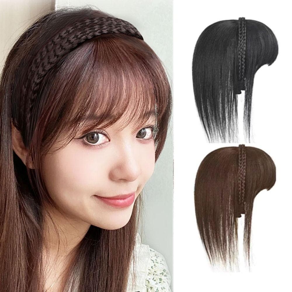 Trança Tiara Franja Moda Headwear Acessórios Para Cabelo Extensão De Meninas Mulheres Peruca Natural Resistente