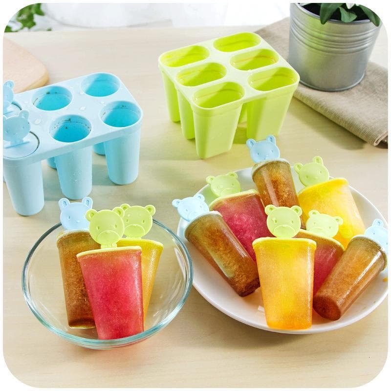 Diy casa diy urso caseiro picolé sorvete vara molde de gelo bandeja de gelo sorvete cubo de gelo moedor de sorvete picol
