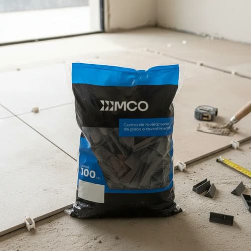 Espaçador 1,0 mm Nivelador Porcelanato 1000 Peça Mco + 200 Cunhas Qualidade Premium Quebra na base