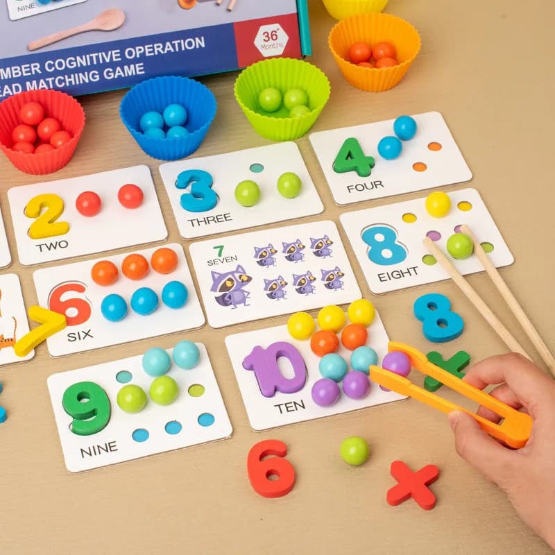 Clip Beads Classificando Tigelas Brinquedo Crianças Lógica Concentração Training Montessori Brinquedo Educativo