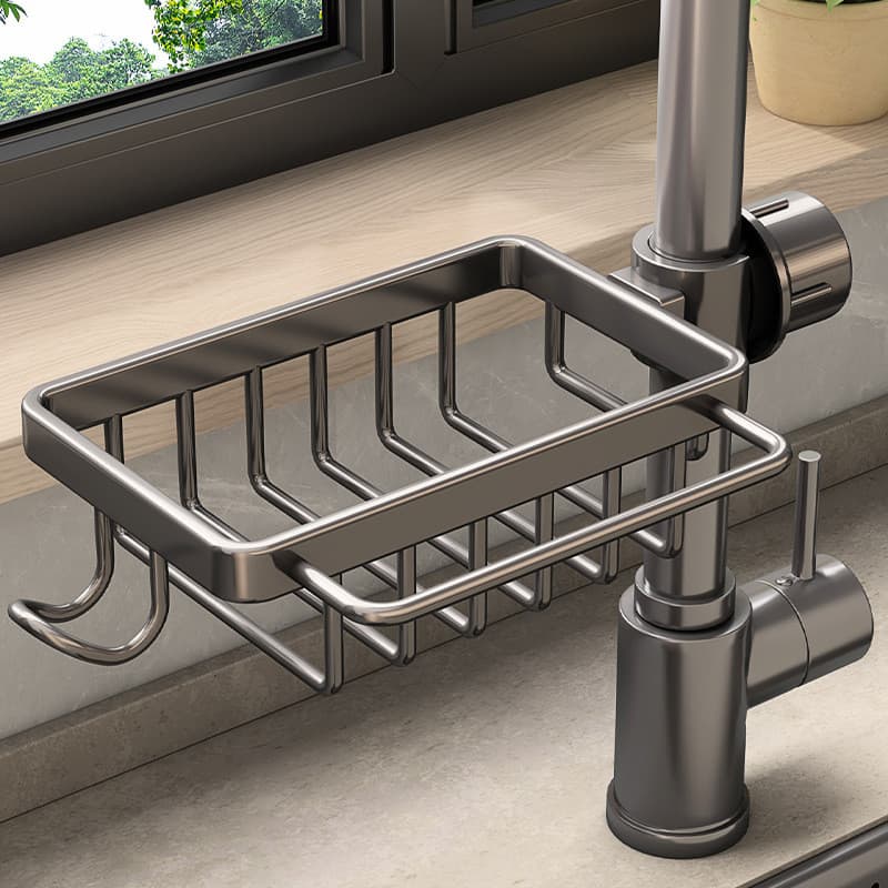 [Novo produto] torneira da cozinha Rack pia lavar louça vegetal pia prato pano bola de aço esponja organizador armazenam
