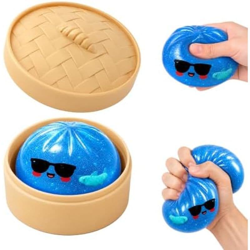 Squishy De Bolinho De Tubarão , Brilho Com Caixa , Bolinhos Coloridos , Bolas De Apertar , Alívio Do Estresse , Sensoria