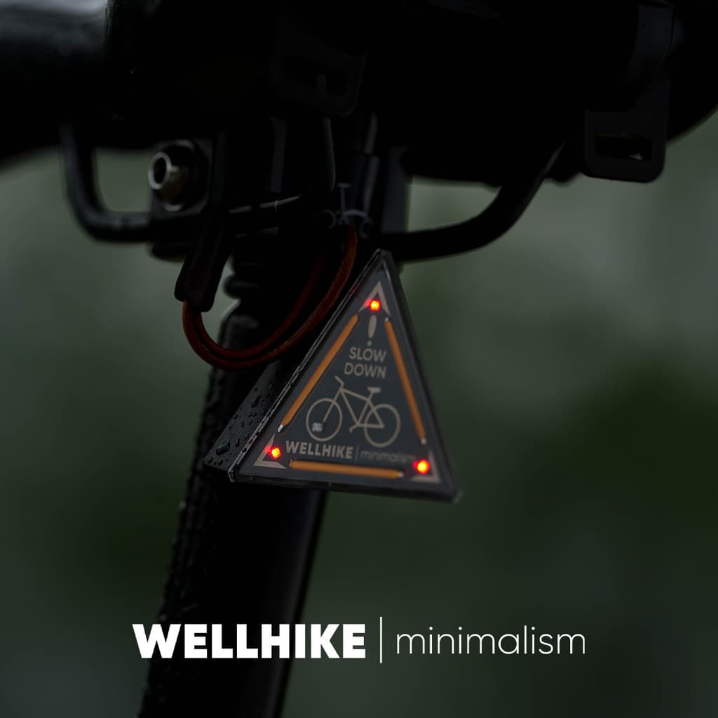 WELLHIKE ciclismo triângulo luz atmosfera de segurança ao ar livre estrada Mountain Bike pequeno pano grande condução lu