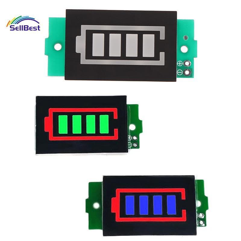 Sellbest 4.2V Display Testador De Energia Da Bateria Do Veículo Elétrico Li-ion 1-8S 1S/2S/3S/4S Único Indicador De Capa