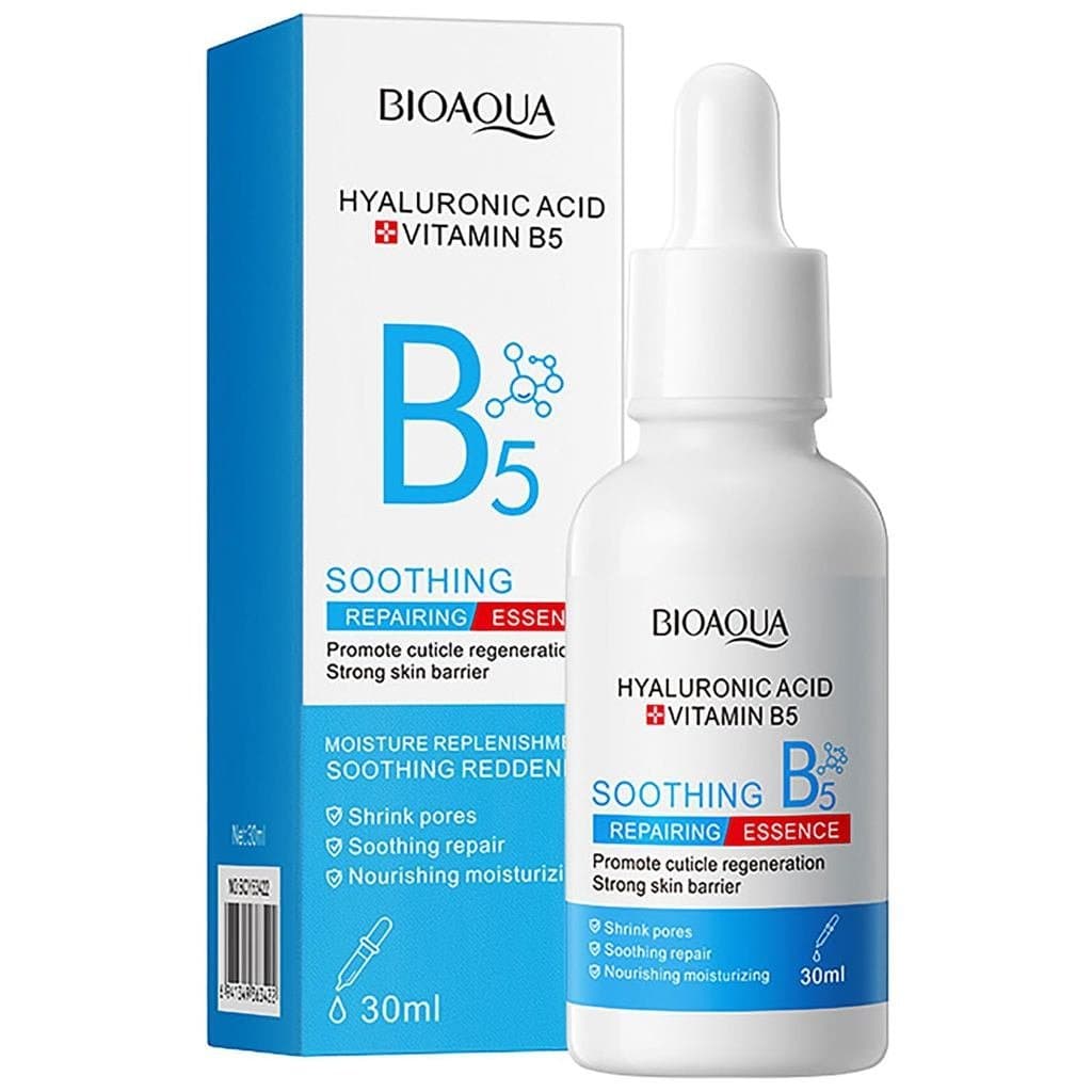Essência Facial BIOAQUA com Ácido Hialurônico e Vitamina B5, Hidratante e Reparadora, Reduz Poros, 30ml/1fl.oz