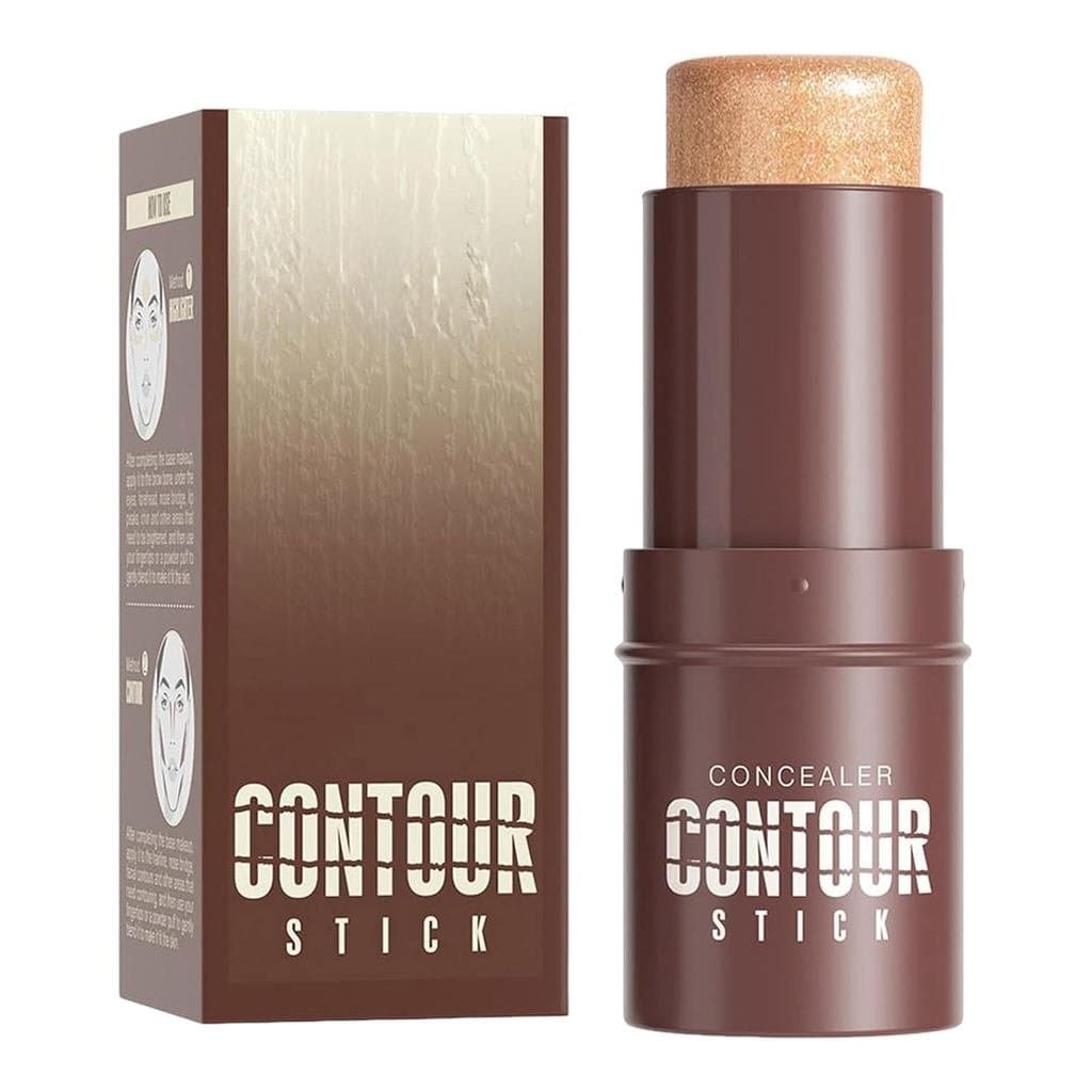 Bastão de Bronzeador para as Maçãs do Rosto, Iluminador de Longa Duração e Suave, Bastão de Contorno para Maquiagem Faci