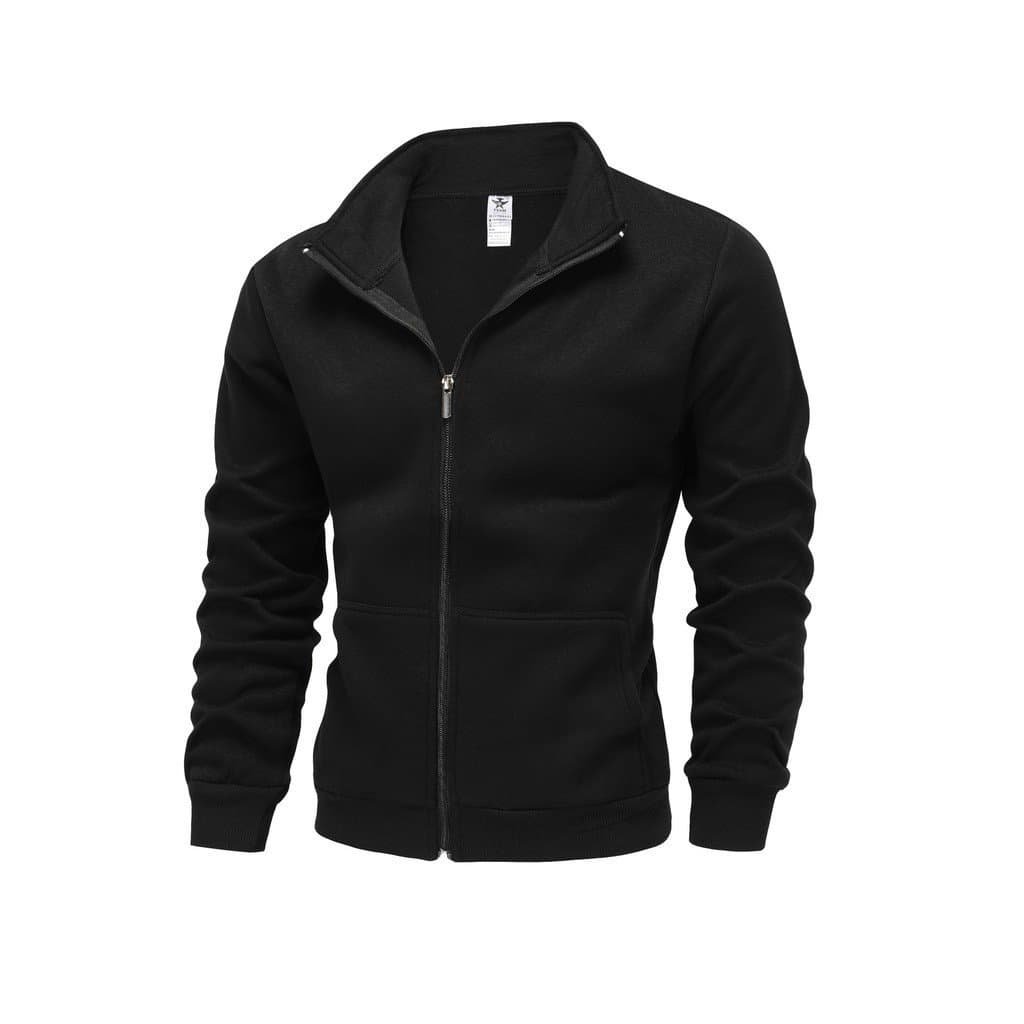 Cross-Border venda quente masculino gola alta moletom de lã primavera outono Cardigan correndo Casual roupas esportivas