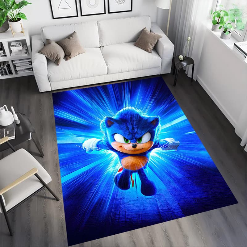 Casa Sonic The Hedgehog Impressão Tapete Sala De Estar Quarto Decoração Do Banheiro