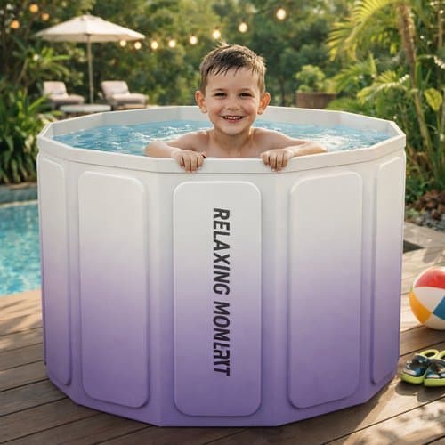 Banheira Dobrável Banho Prática Compacta Espaço Pvc Resistente Adulto Criança