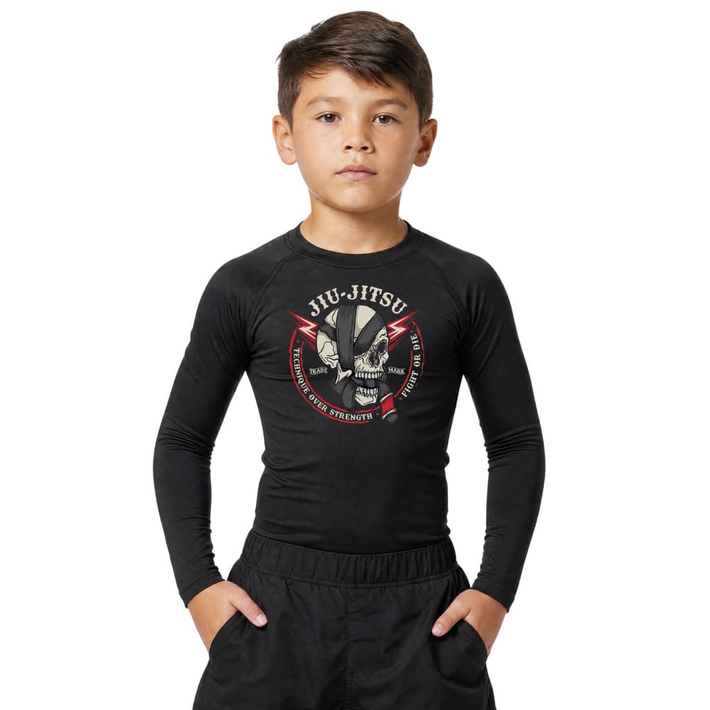 Rash Guard Infantil Jiu Jitsu MMA TREINO BRAZILIAN Muay Thay Esportes - P M G GG