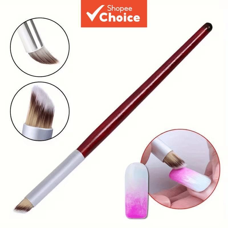Conjunto Profissional de Pincéis para Unhas para Arte em Gradiente/Blush/Pelúcia/Esmalte em Gel UV com Cabo de Madeira,