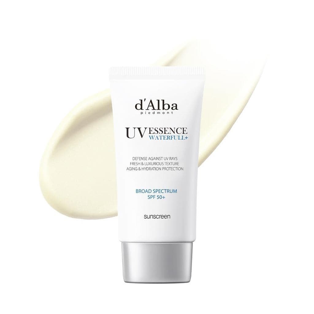 d'alba Piedmont Protetor Solar Waterfull Essence com Trufa Branca Italiana, Cuidado Vegano para a Pele, Protetor Solar L