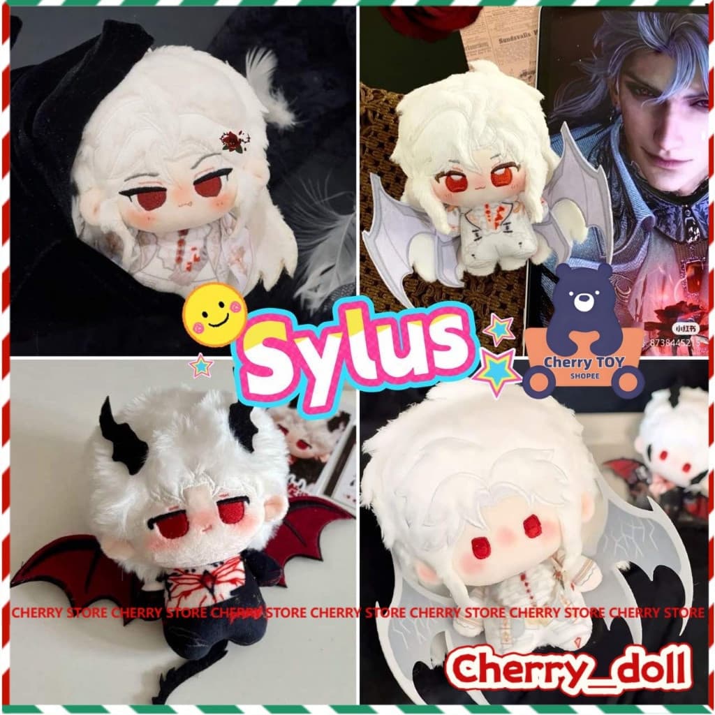 Novo ! Boneca De Pelúcia Fofa Sylus Silverwing Demon Love and Deepspace Anime Corpo 10/20 Cm Dress Up Brinquedos De Alg