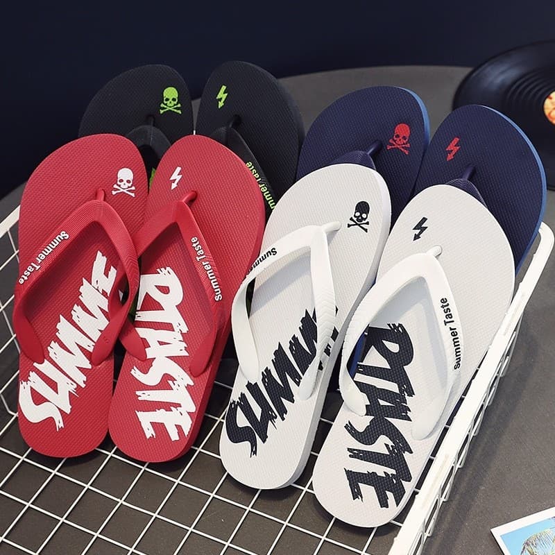 Chinelos masculinos desgaste exterior na moda antiderrapante sandálias domésticas chinelos vietnã praia Flip-Flops#现货拖鞋男