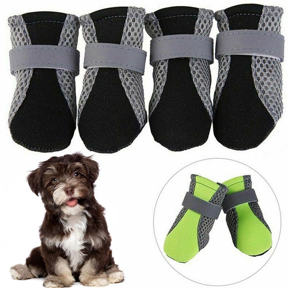 Sapatos Para Cães Super Macios Pequenos E Grandes , Malha Reutilizável , Protetores Seguros , Botas De Chuva A
