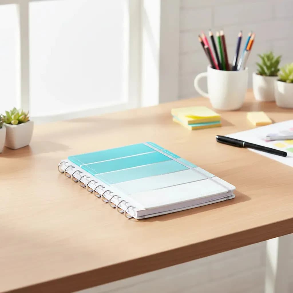 Caderno De Disco Grande G Reposicionável Inteligente Capa G Azul-celeste Diskô Caderno De Argolas Caderno Azul-celeste