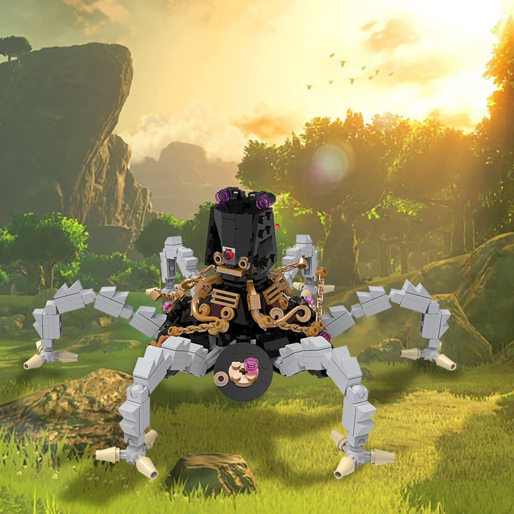 MOC Zelda Ruins Guardian Modelo de Blocos de Construção Ornamento Brinquedo de Montagem 377 Peças