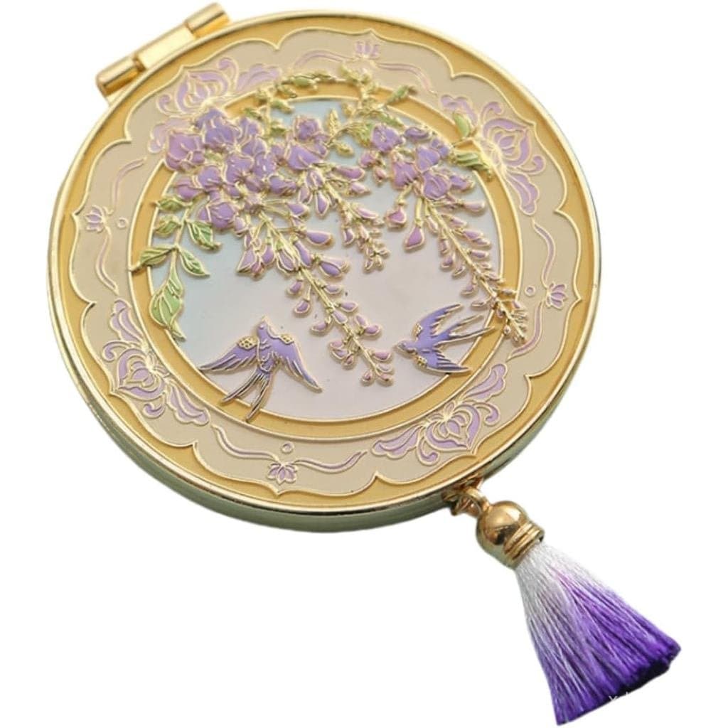 Espelho de mão estilo chinês, espelho de maquiagem portátil, requintado e cheio de charme oriental, presentes para mulhe