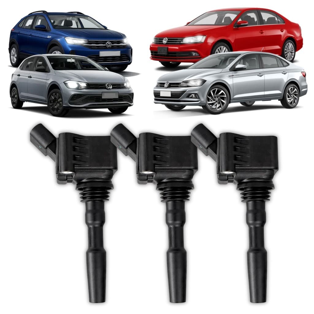 Kit 3 Bobina Ignição Jetta Nivus Polo Virtus Ver descrição
