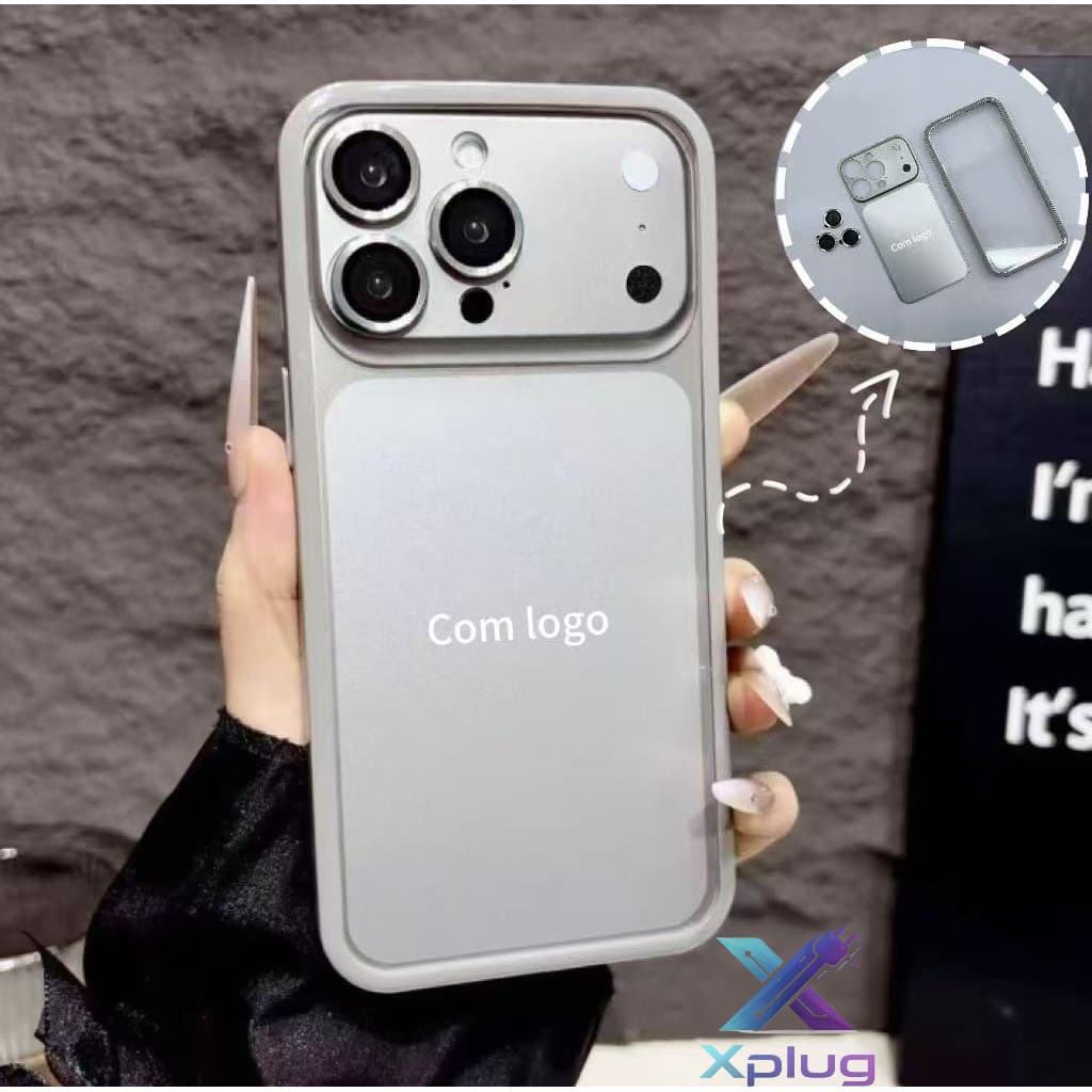 Kit 3 em 1 Capinha para iPhone Transformer 17 Pro Max com Película de Câmera e Película Traseira
