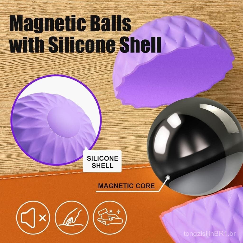 Bolas Magnéticas de Silicone, Brinquedos Antiestresse, Pacote com 12 Brinquedos para Alívio do Estresse para Adultos e A
