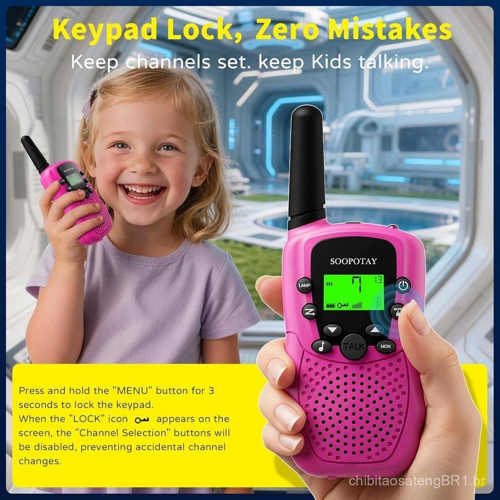 Walkie Talkies Recarregáveis para Crianças, Brinquedos Walkie Talkie para Meninas e Meninos, Brinquedos para Atividades