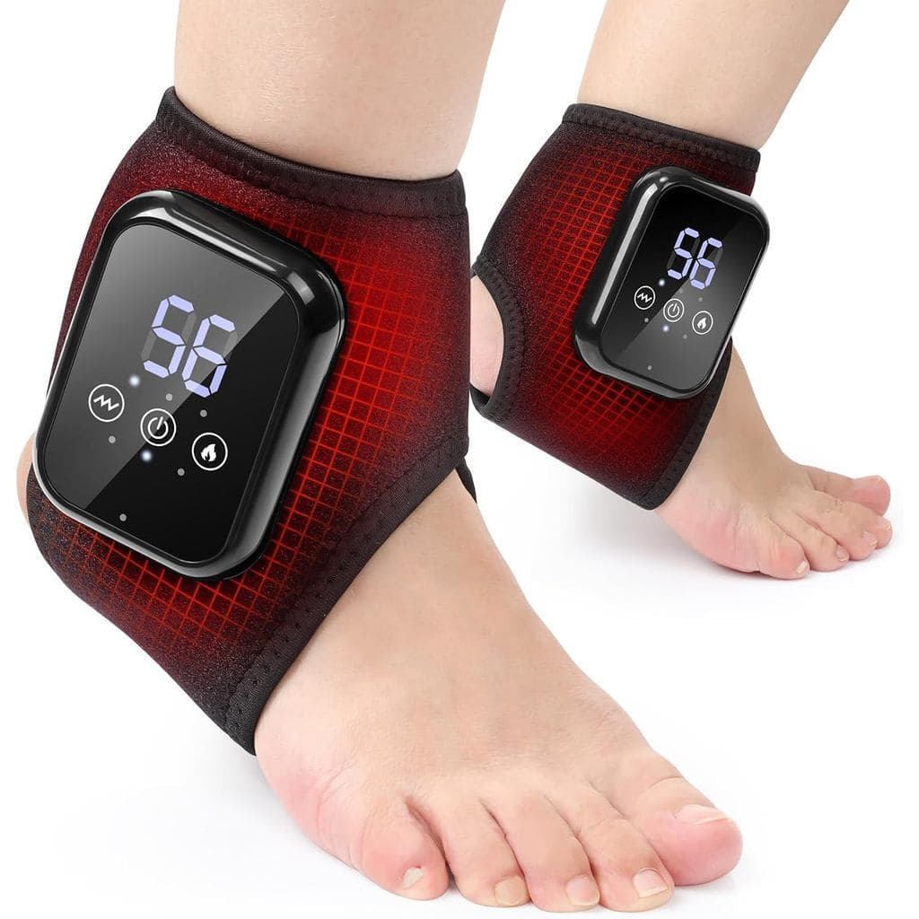 Correia de tornozelo Hailicare, com compressa quente e função de massagem vibratória, usada para aliviar a dor, 48 °   C