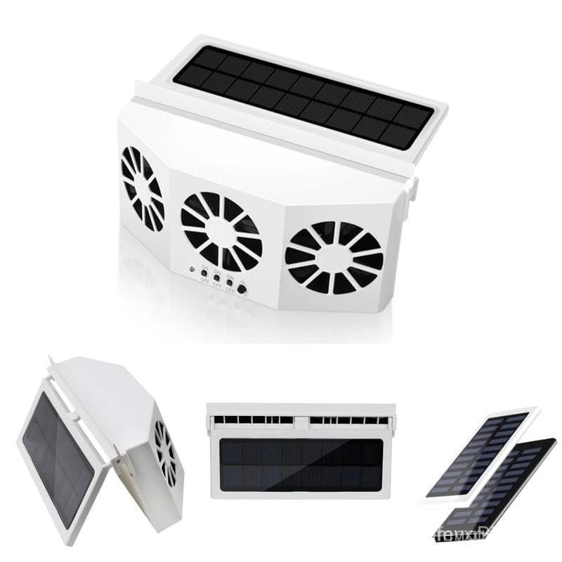 Ventilador de Janela de Carro Alimentado por Energia Solar, Ventilador de Exaustão de Carro, Ventilador de Radiador de C