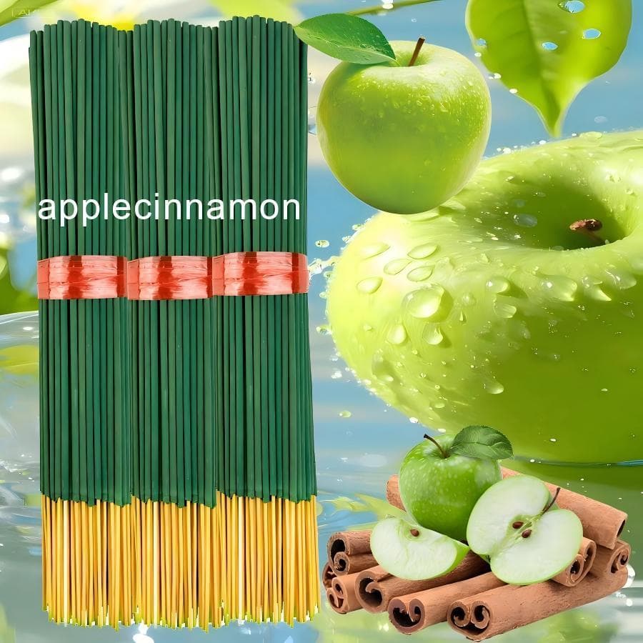 100pcs Maçã Canela Aromaterapia Varas 25cm Bastões De Incenso De Bambu