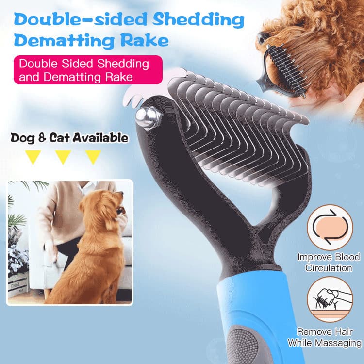 [Escova Profissional] Pet Hairbrush for Grooming and Shedding / Pet Grooming Brush for Dogs/Cats Escova de Desembaraçar/