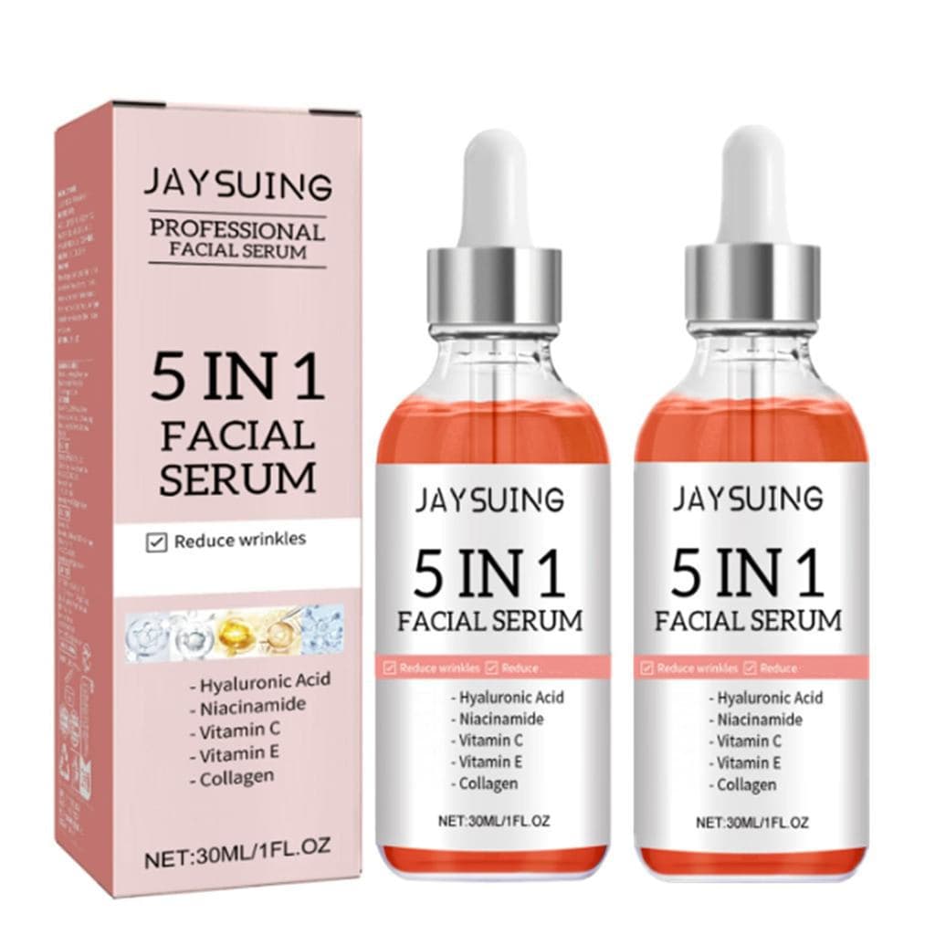 2 unidades de Essência Facial 5 em 1, Óleo Facial com Vitamina C, Essência Anti-envelhecimento 5 em 1, Essência Hidratan
