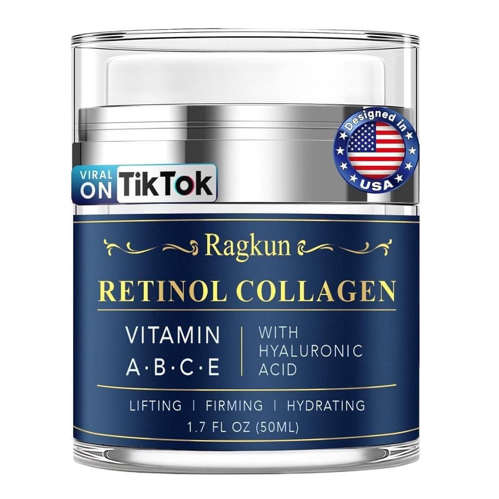 Use retinol para o rosto e colágeno para o pescoço para tonificar a pele, hidratante facial anti-envelhecimento H2D4.