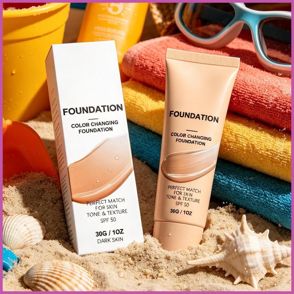 Base De Maquiagem 30ml Leve SPF 50 Protetor Solar Cosméticos Facial Para Festa De Casamento De Verão Trabalho Escritório