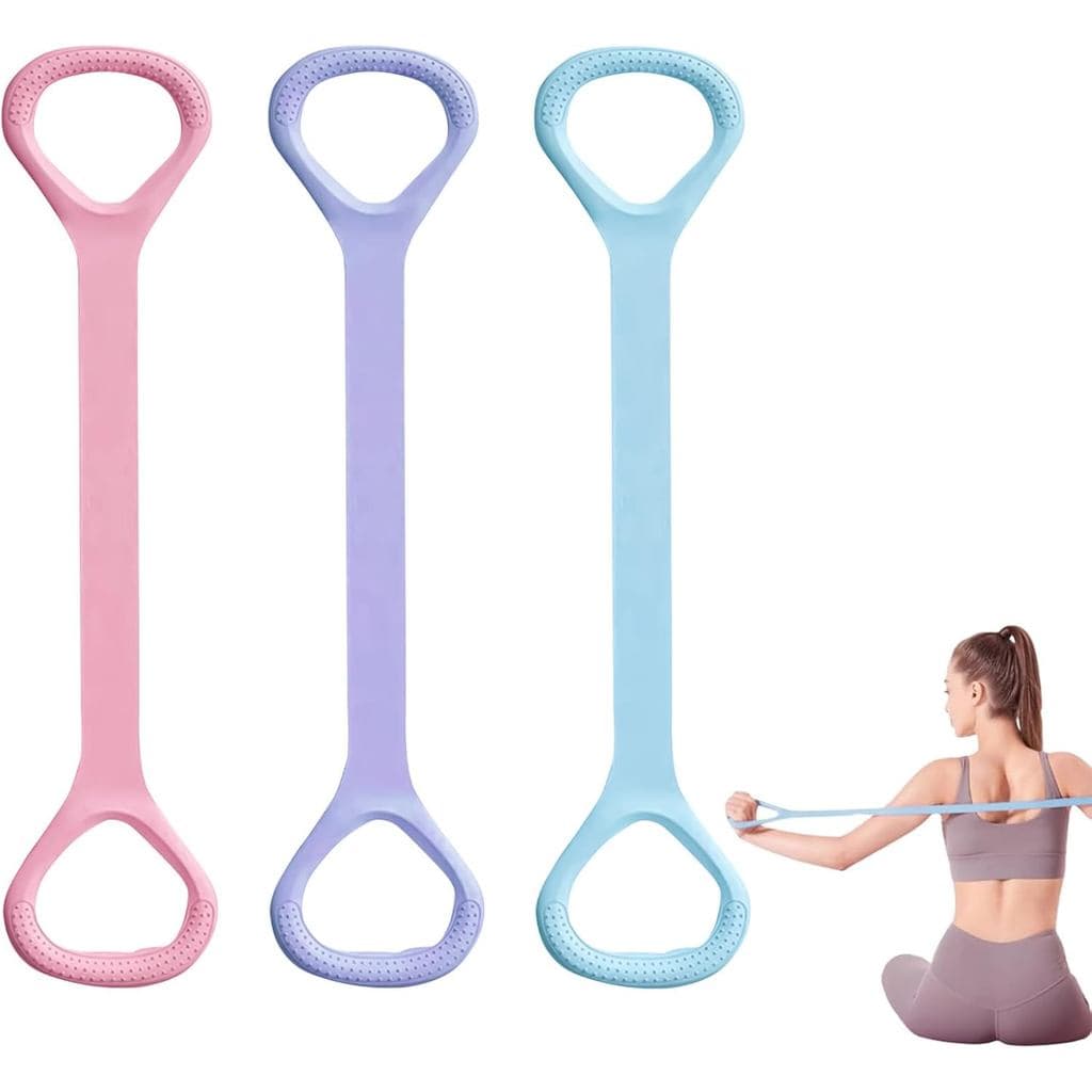 Faixas de Resistência em Forma de 8 para Yoga, Pilates e Fitness, Faixas Elásticas de Resistência para Exercícios de Bra