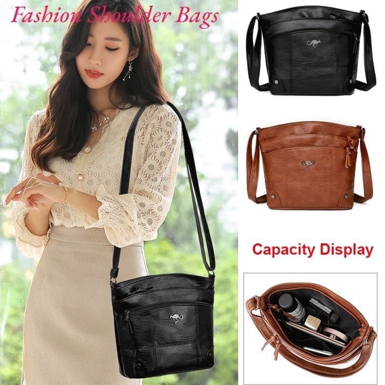 【Estilo Versátil】Bolsa feminina em couro macio com textura, bolsa de mão, bolsa da moda, sacola, carteira para compras d