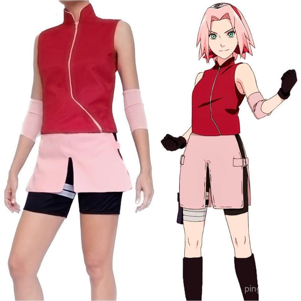 Fantasia de Cosplay de Sakura Haruno do Anime Naruto Shippuden 4299