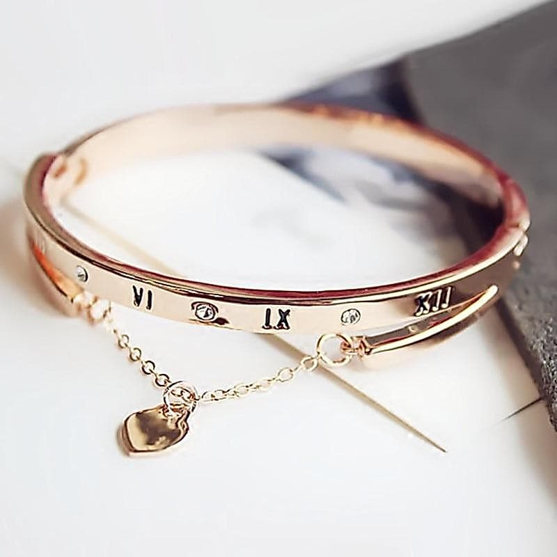 Pulseira Feminina Luxuosa De Aço Inoxidável Roma / Coração / Forever / Love / Charmoso | Women Luxury Jewelry Rome